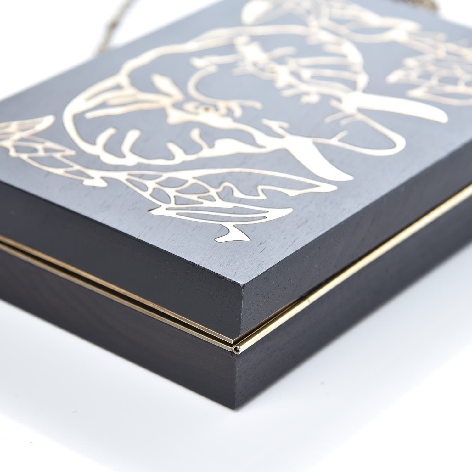 Valentino Garavani Wood Elephant Minaudiere Clutch Black 9 of 12