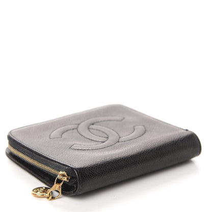 Chanel Caviar Timeless CC Compact French Wallet Black 4 of 14