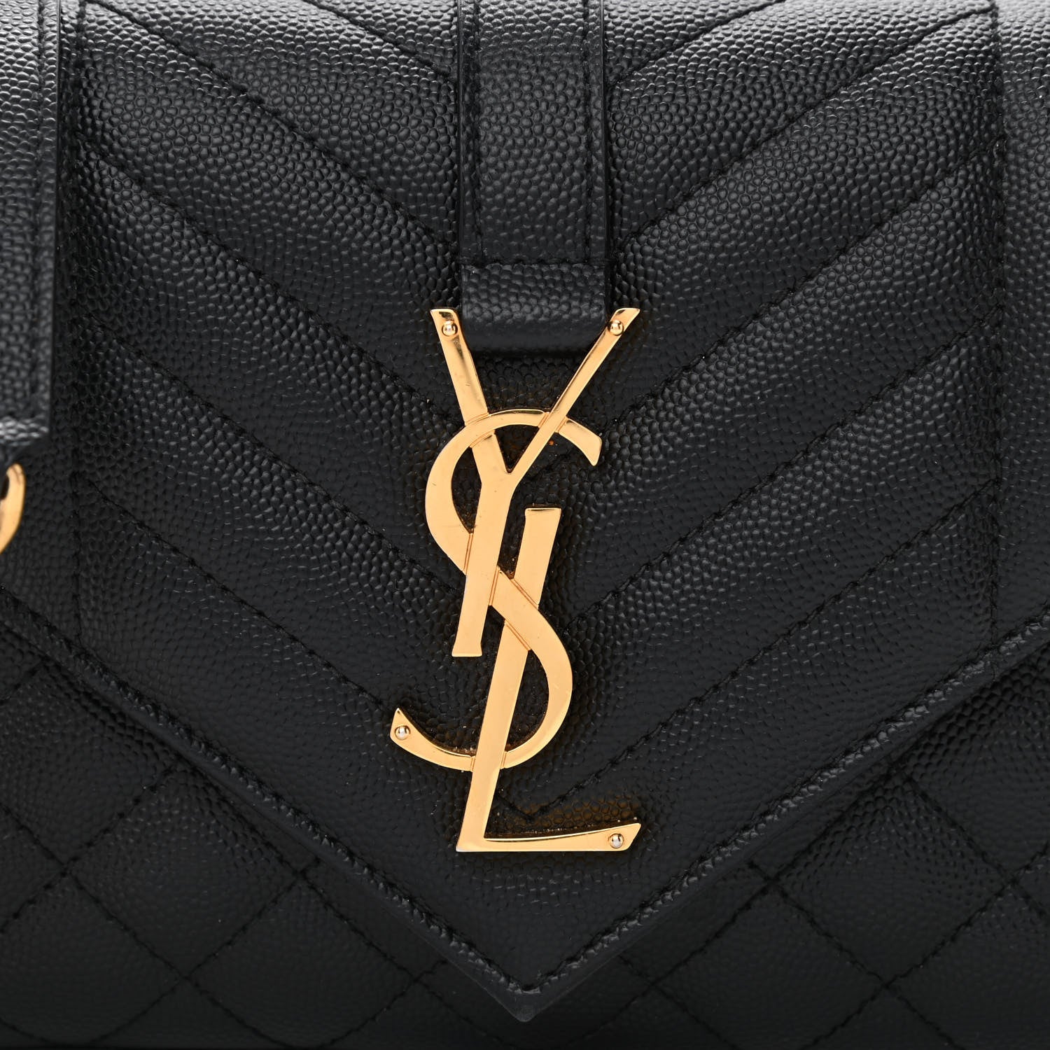 Saint Laurent Grain De Poudre Textured Mixed Matelasse Triquilt Small Monogram Satchel Black 8 of 10