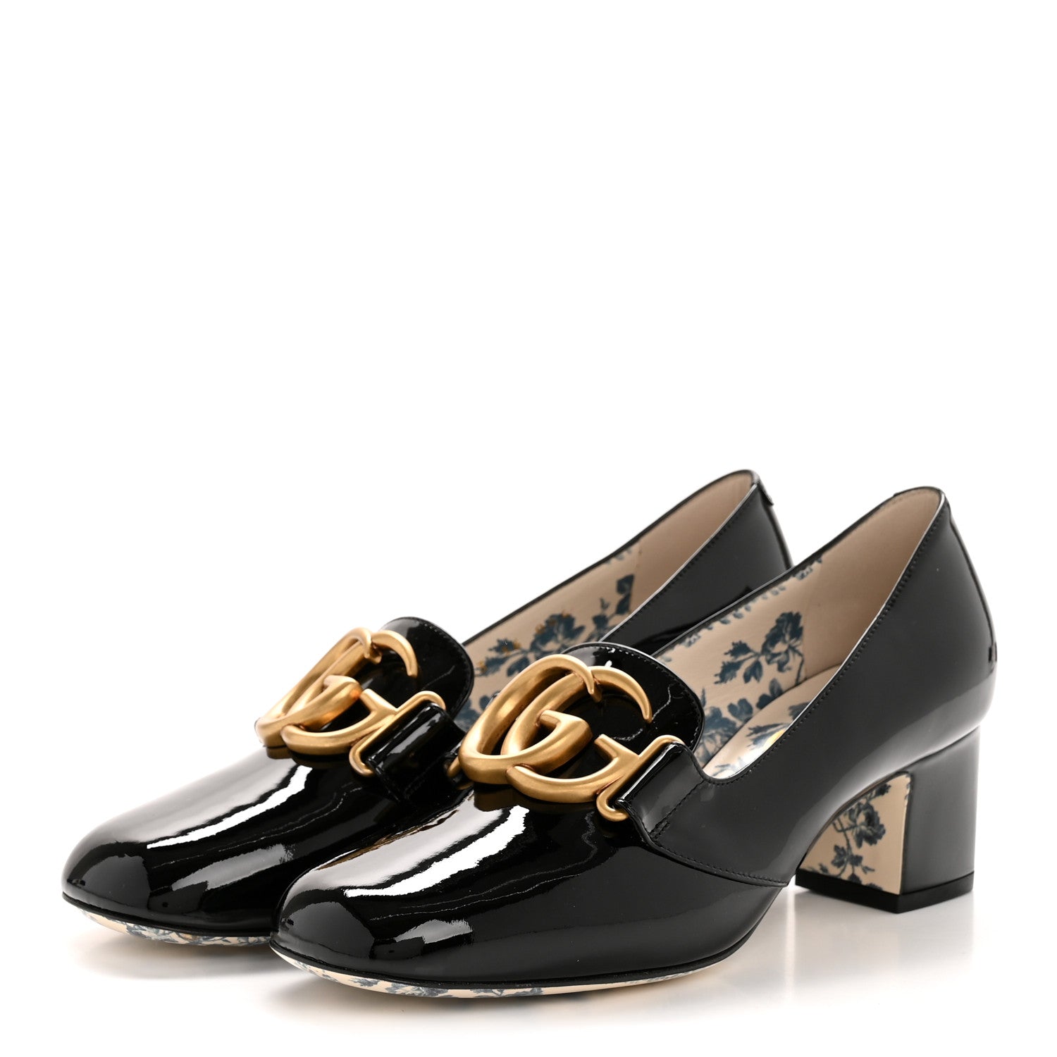 Gucci Vernice GG Victoire 55mm Loafer Pumps 36 Black 4 of 11