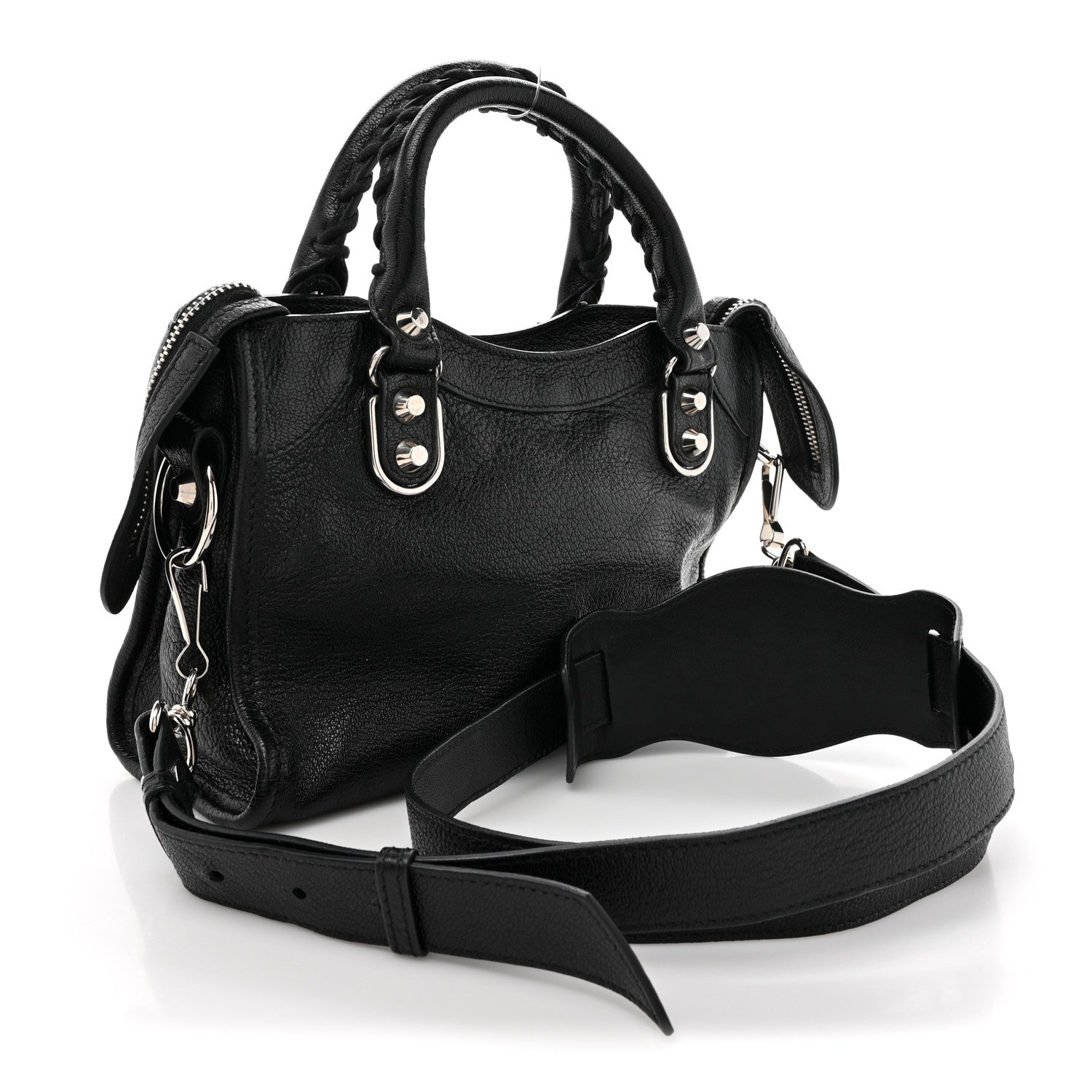 Balenciaga Chevre Gold Metallic Edge Hardware Mini City Black 3 of 11