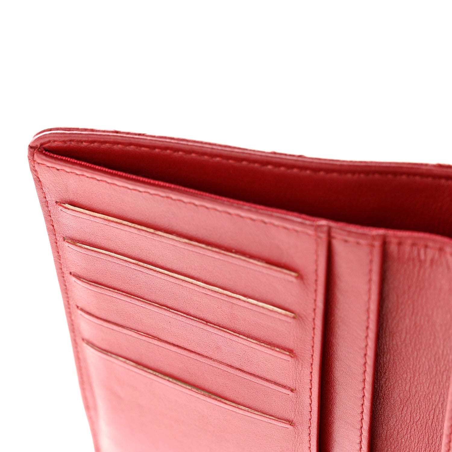 Chanel Caviar Quilted Zipped Pocket Wallet Red 12 of 20
