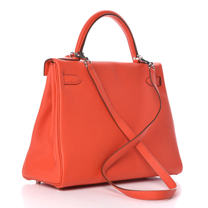 Hermes Togo Kelly Retourne 32 Capucine 3 of 11