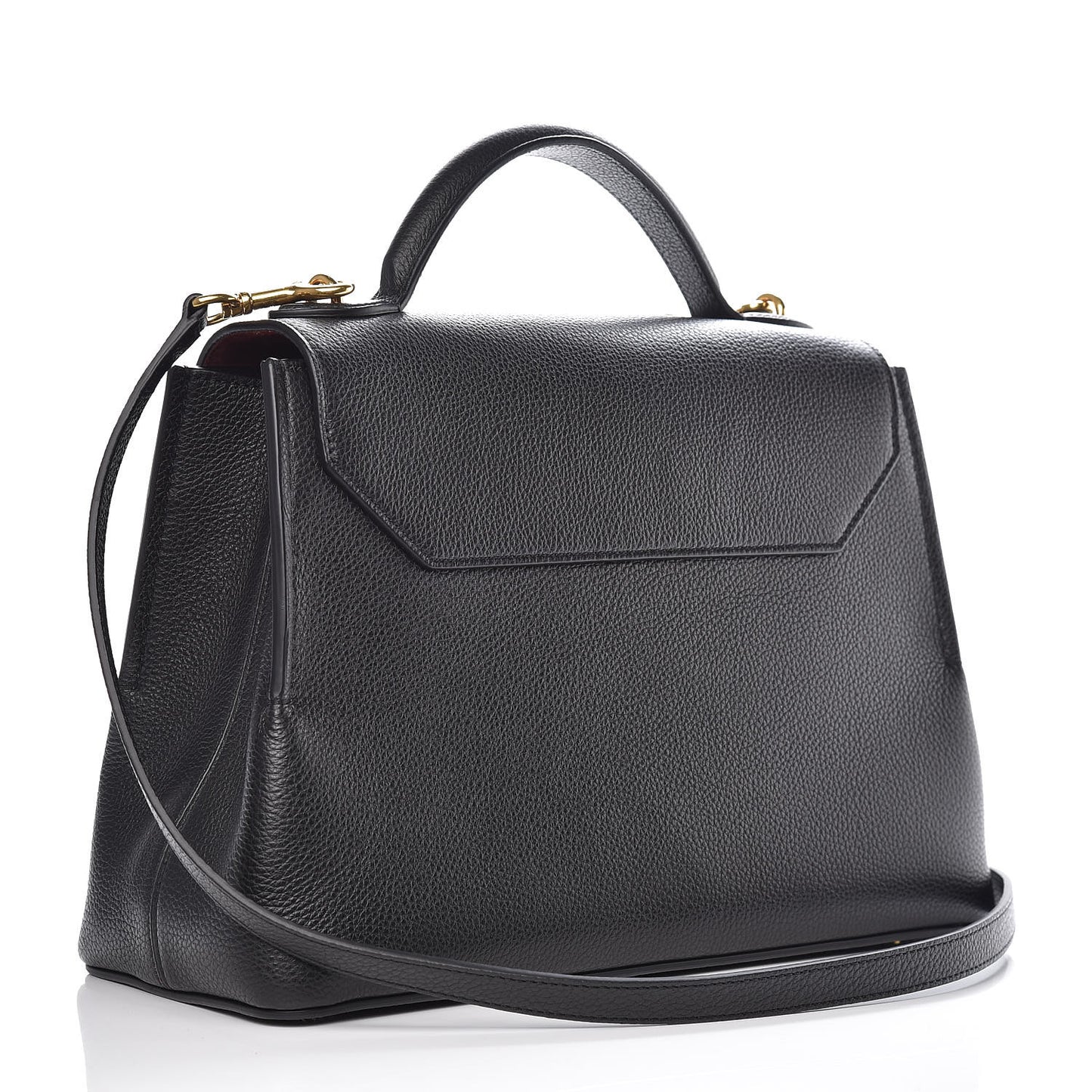 Small Classic Grain Calfskin Small Seaton Black