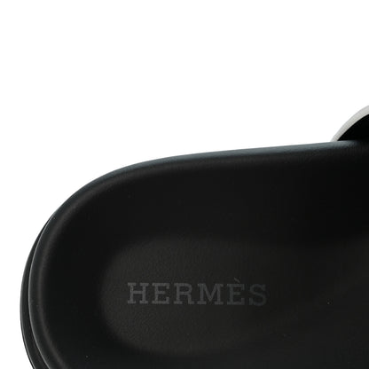 Hermes Metallic Goatskin Womens Chypre Sandals 38 Argent 8 of 10