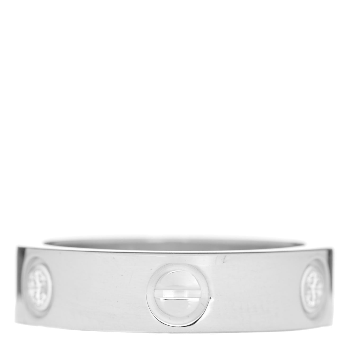 Cartier 18K White Gold 3 Diamond 5.5mm LOVE Ring 57 8 3 of 5