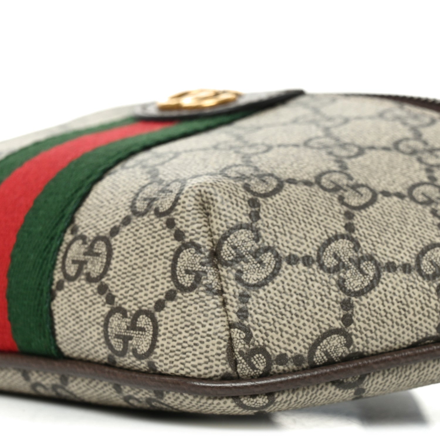 Gucci GG Supreme Monogram Web Small Ophidia Belt Bag Beige Ebony New Acero 10 of 11