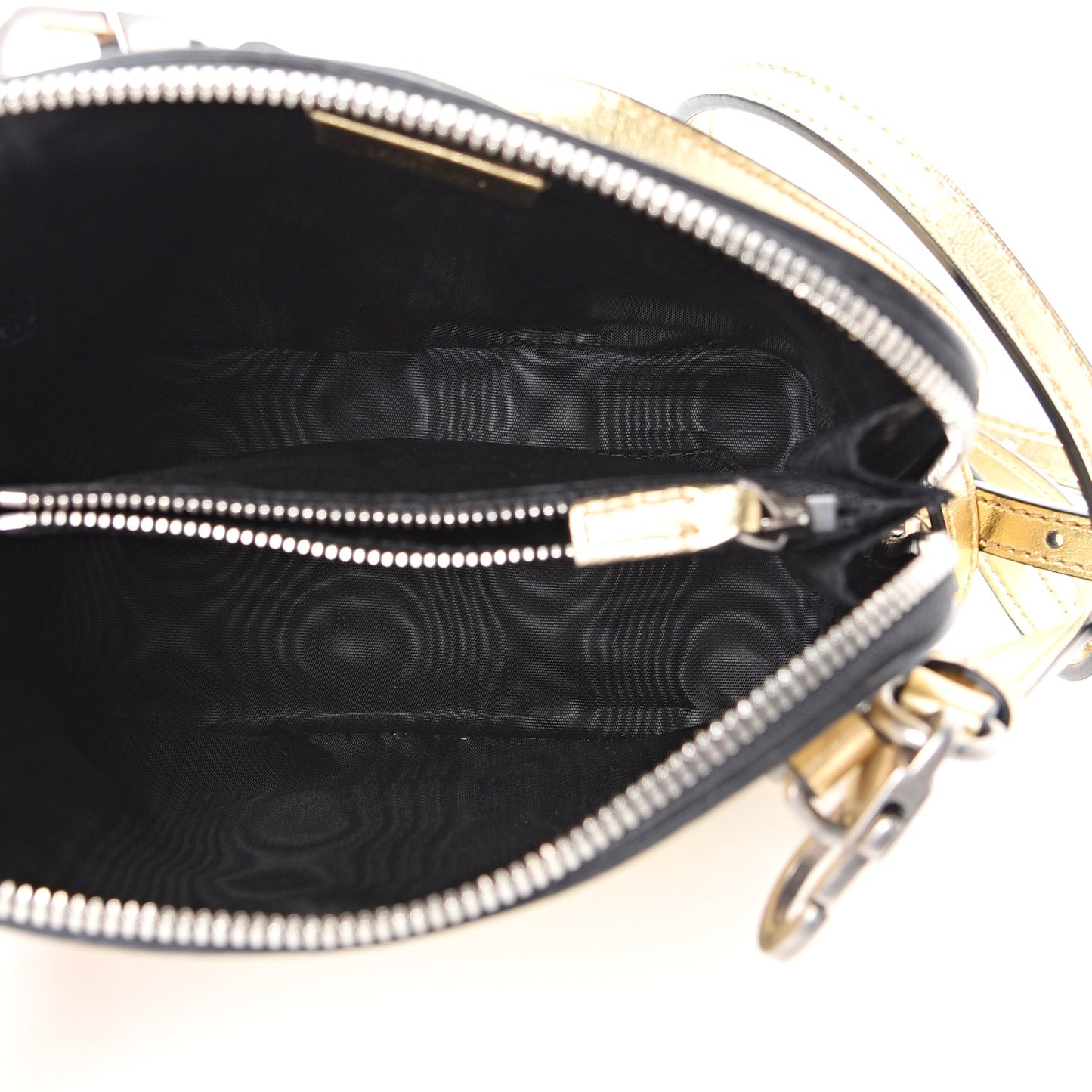 X SEGA Calfskin GUCCY Stars Mini Dome Shoulder Bag Gold