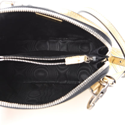 Gucci X SEGA Calfskin GUCCY Stars Mini Dome Shoulder Bag Gold 4 of 9