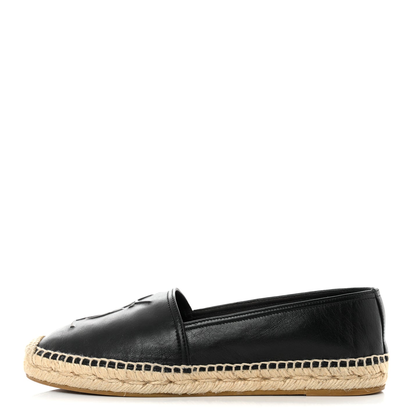 Lambskin Monogram Espadrilles 36.5 Black