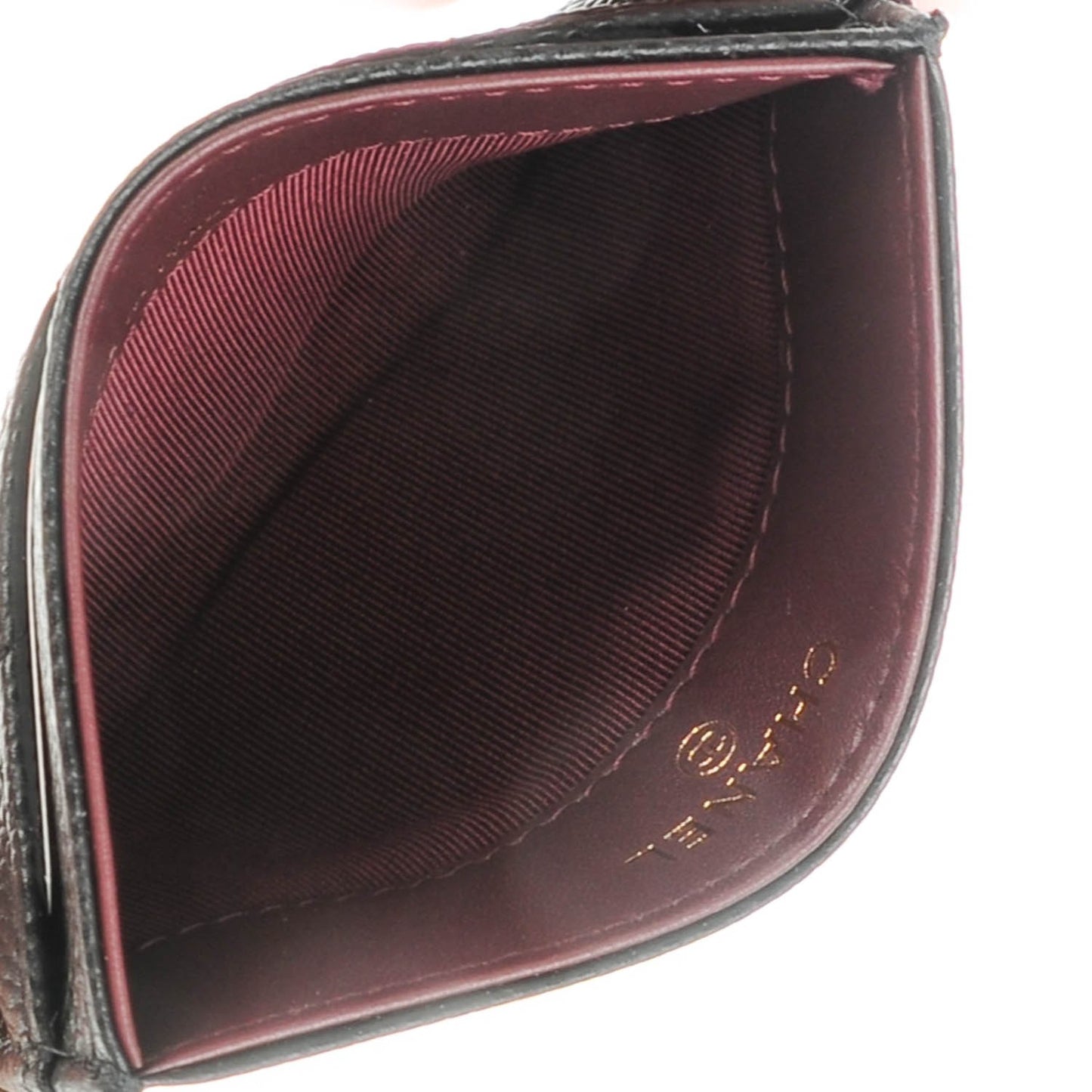 Caviar Quilted Card Holder Black