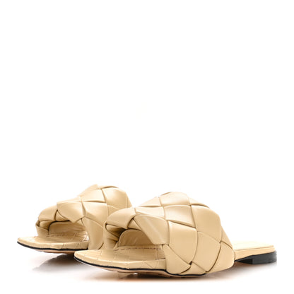 Bottega Veneta Nappa Maxi Intrecciato Lido Flat Sandals 37 Cane Sugar 4 of 8