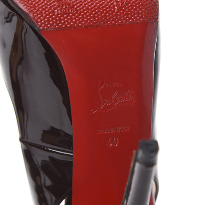 Christian Louboutin Patent No Prive 120 Pumps 40 Burgundy 6 of 7