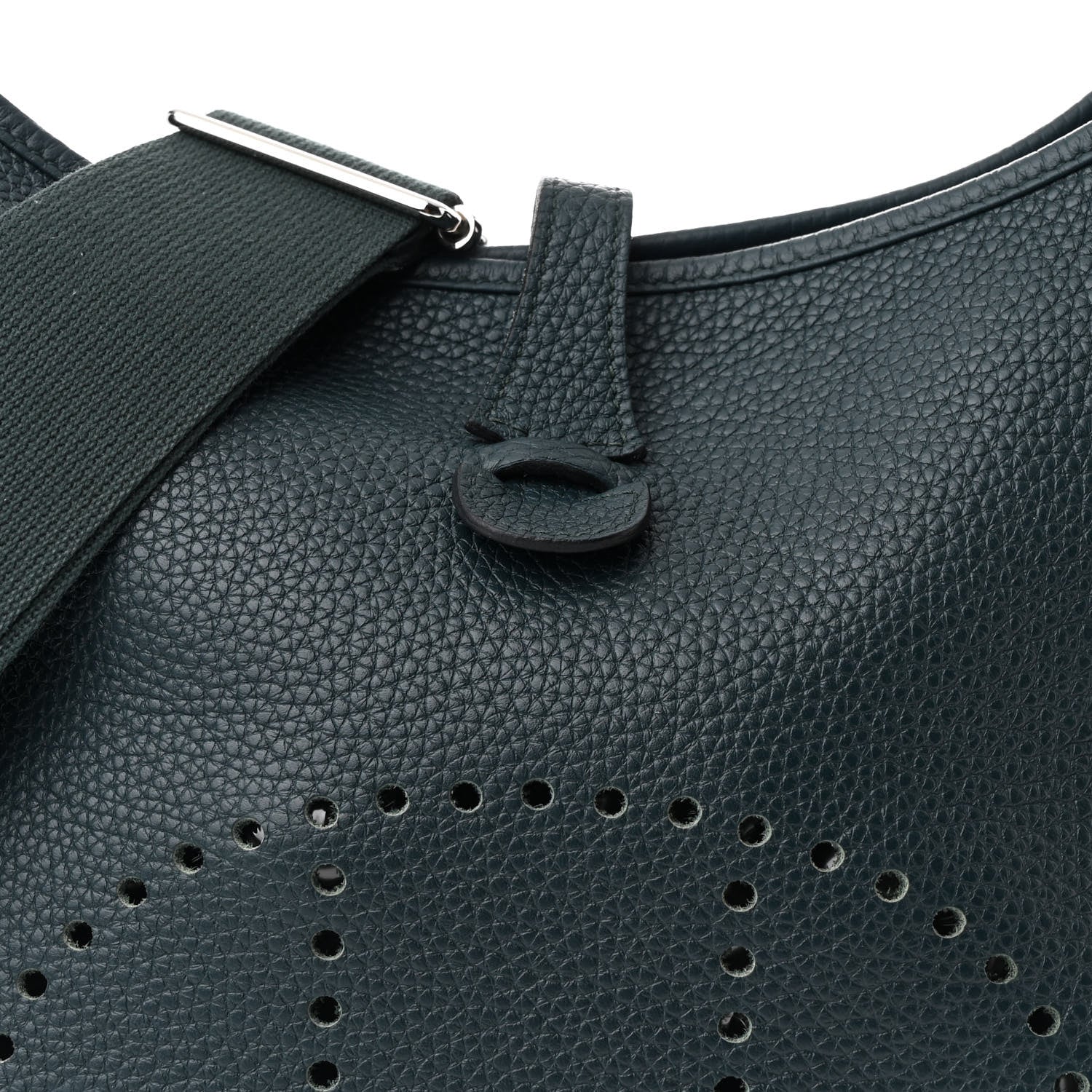 Hermes Taurillon Clemence Evelyne III PM Vert Cypress 8 of 12