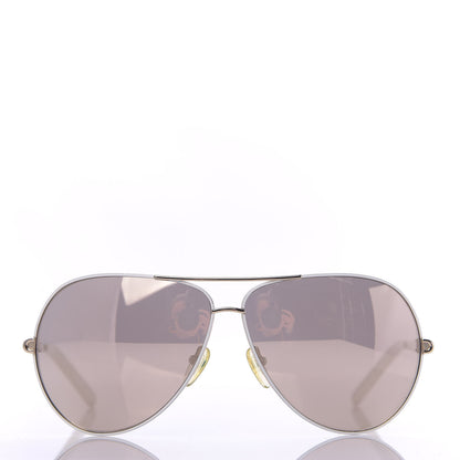 Chloe Metal Aviator Sunglasses CE107S White Gold 2 of 6