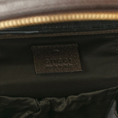 Gucci GG Supreme Monogram Textured Calfskin Web Ophidia Vanity Cosmetic Case Beige Ebony New Acero 7 of 12