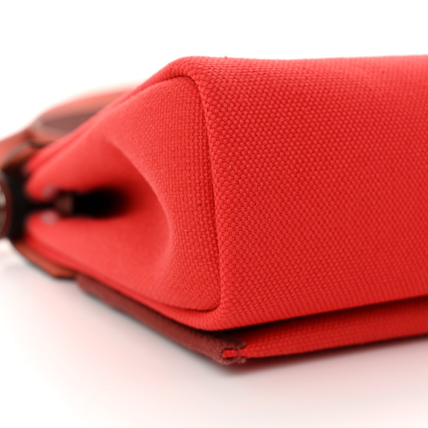 Hermes Military Toile Vache Hunter Herbag Zip Retourne 20 Rouge Piment Rouge H 7 of 11