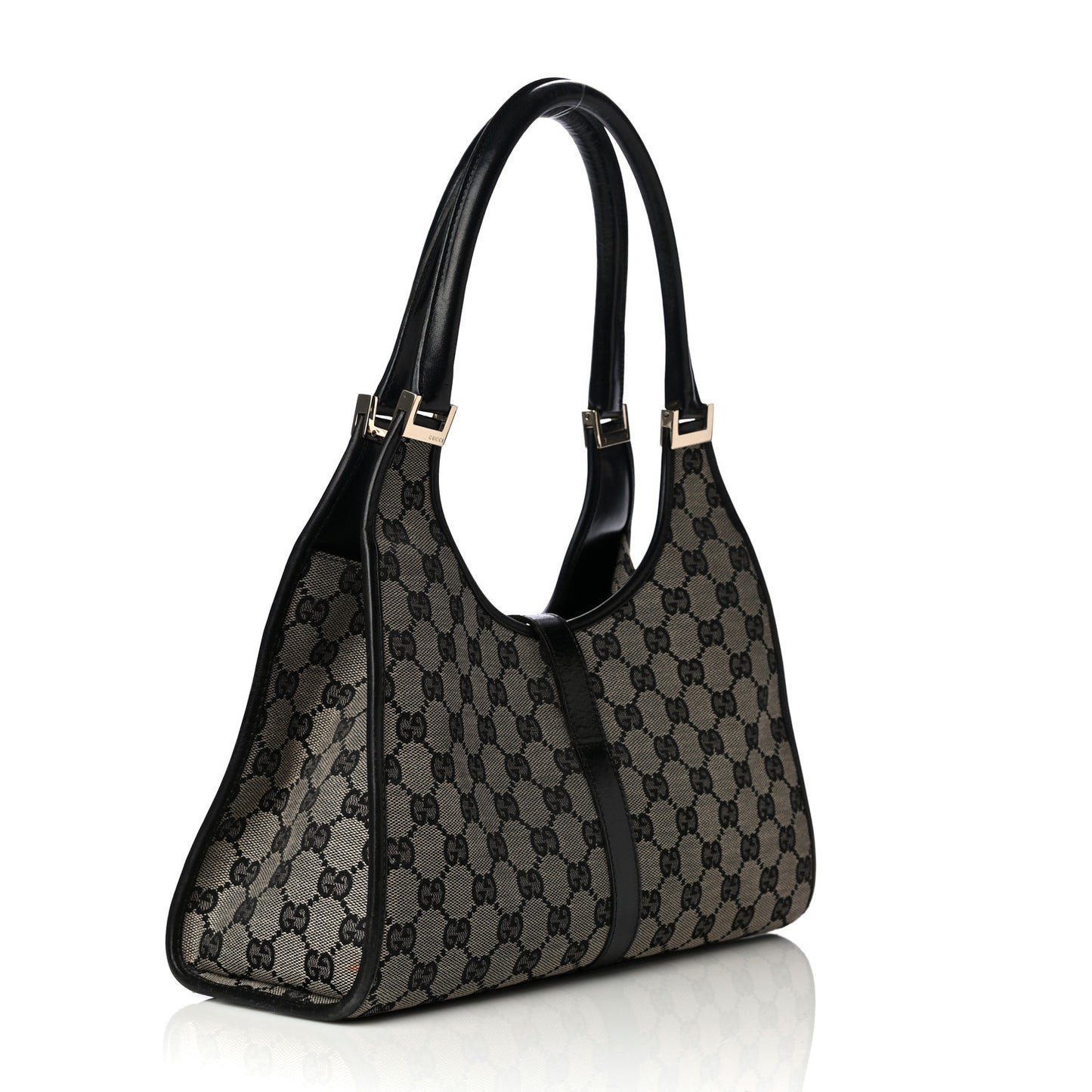 Monogram Piston Lock Shoulder Bag Black