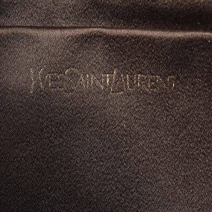 Saint Laurent Metallic Crackled Calfskin Large Belle De Jour Clutch Bronze 6 of 8
