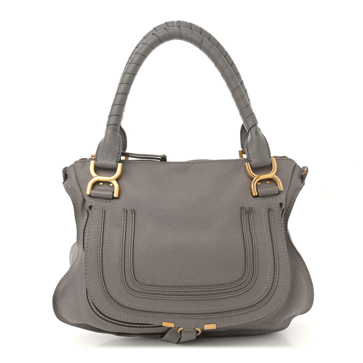 Calfskin Medium Marcie Satchel Cashmere Grey