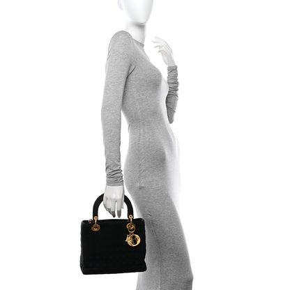 Christian Dior Nylon Cannage Medium Lady Dior Black 2 of 14