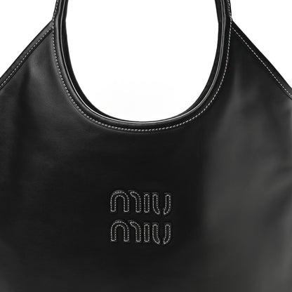 Miu Miu Nappa Ivy Bag Black 7 of 9