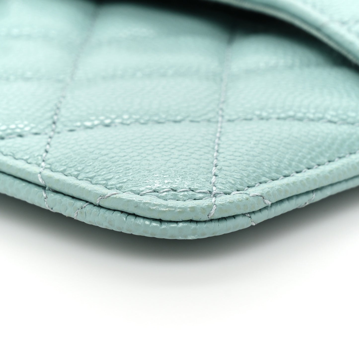 Caviar Quilted Classic iPhone Pouch Blue