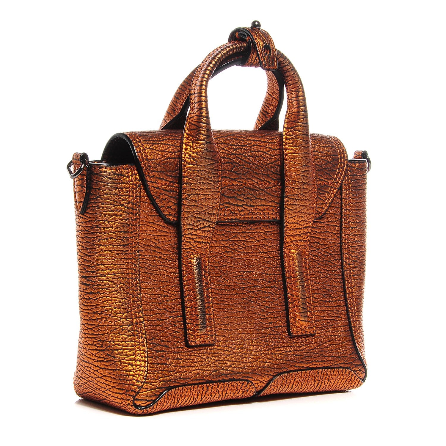3.1 Phillip Lim 3.1 Metallic Leather Mini Pashli Satchel Copper 3 of 11