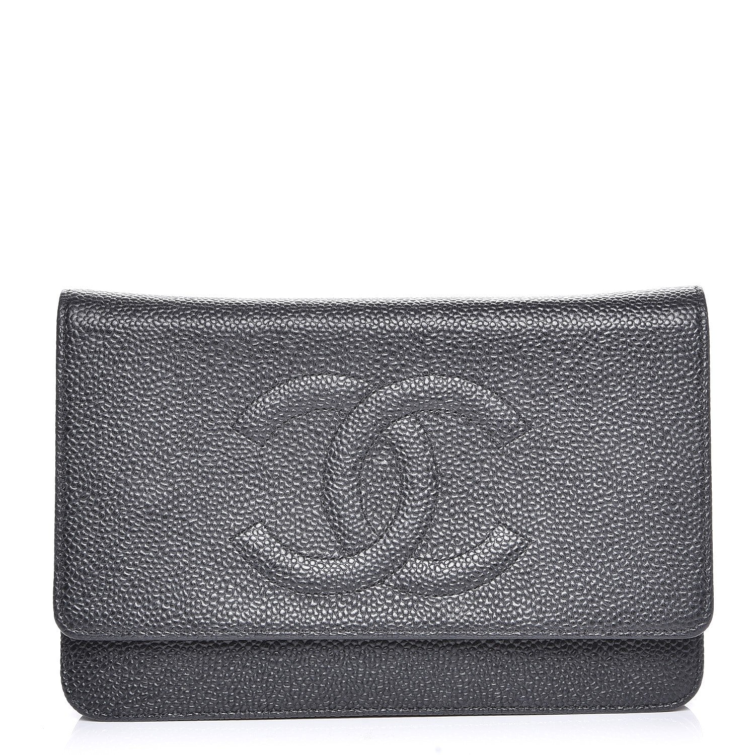 Chanel Caviar Timeless CC Wallet On Chain WOC Black 1 of 7