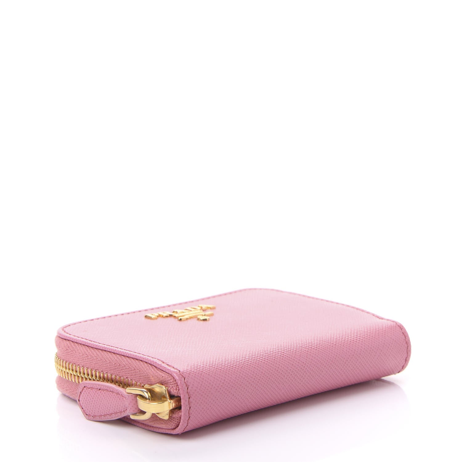 Prada Saffiano Metal Zip Coin Purse Geranio 3 of 11