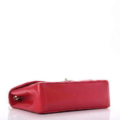 Chanel Lambskin Quilted Jumbo Mademoiselle Chic Flap Red 5 of 10