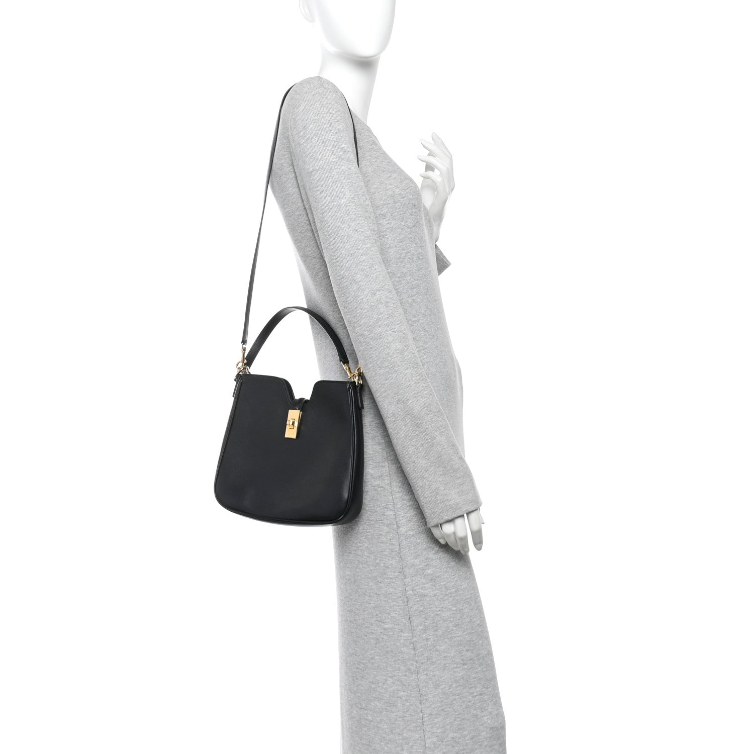 Celine Smooth Calfskin Small Camille 16 Soft Bag Black 2 of 10