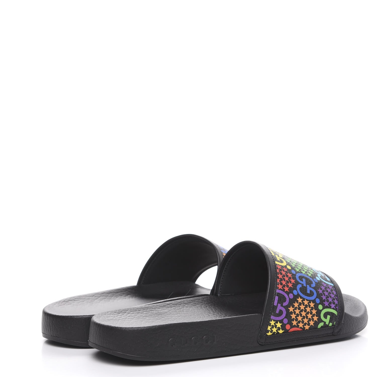 Gucci GG Supreme Monogram Psychedelic Slide Sandals 8 Black Multicolor 4 of 7