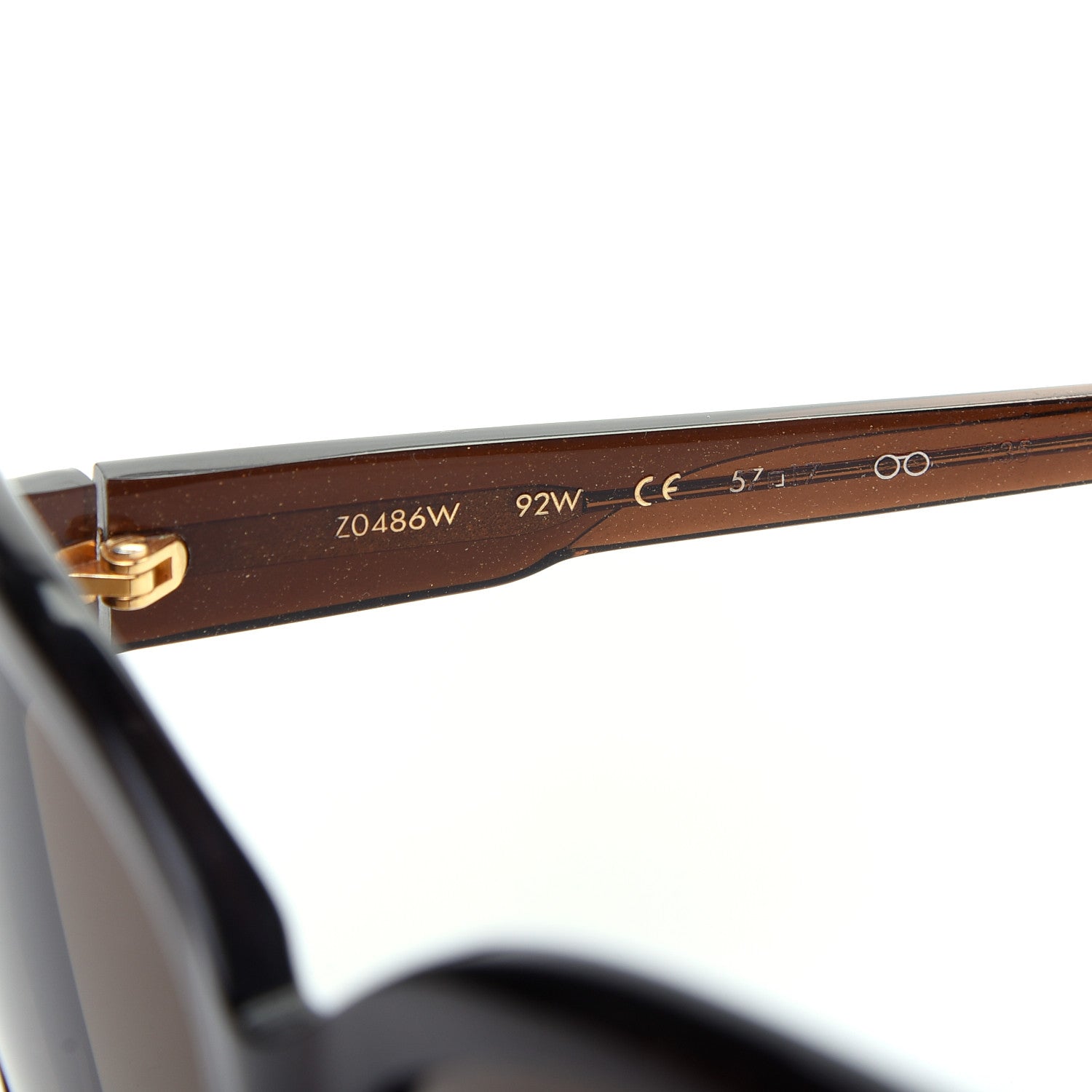 Louis Vuitton Acetate Hortensia Cat Eye Sunglasses Z0486W Brown Glitter 6 of 8