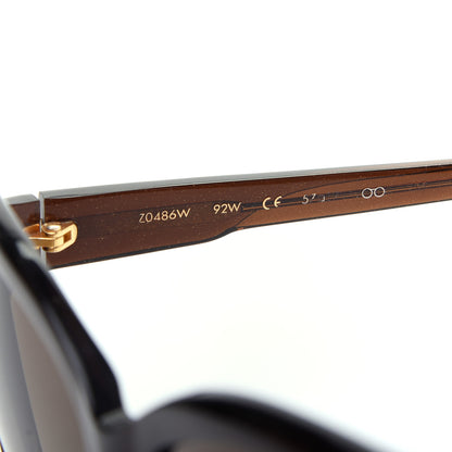 Louis Vuitton Acetate Hortensia Cat Eye Sunglasses Z0486W Brown Glitter 6 of 8