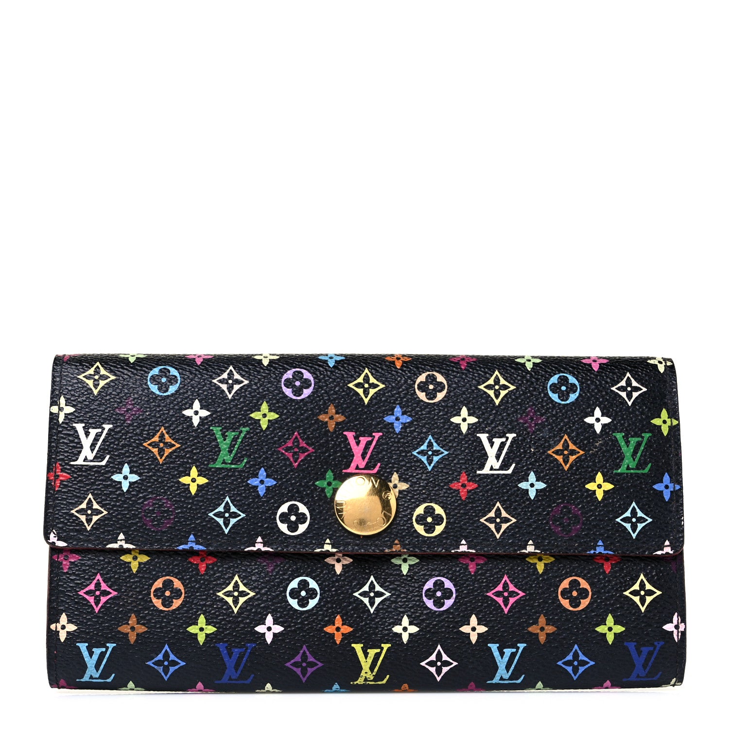 Louis Vuitton Monogram Multicolor Sarah Wallet Black Grenade 1 of 10