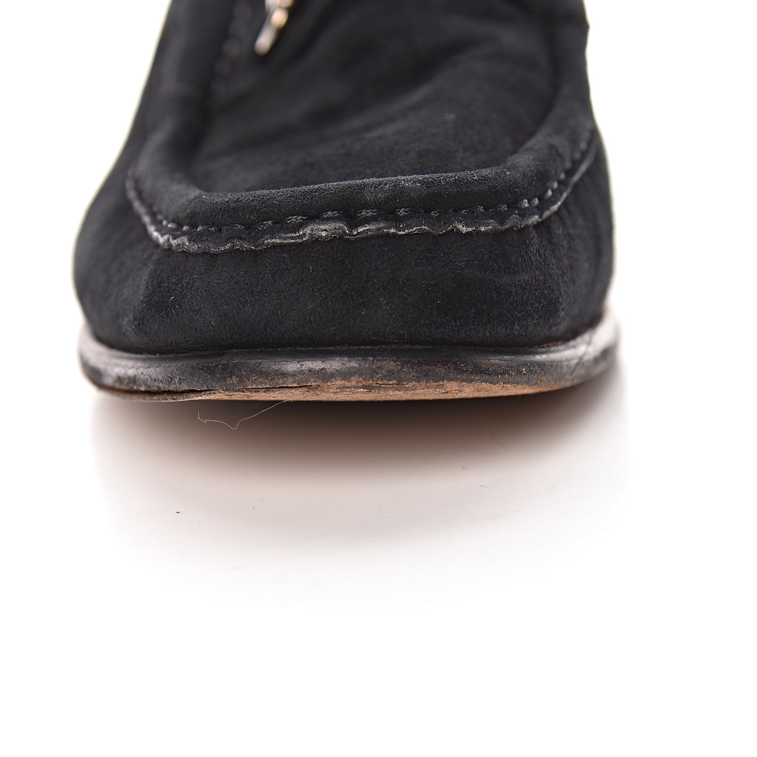 Gucci Suede Horsebit Womens Loafers 39.5 Black 16 of 19