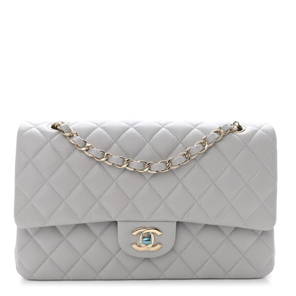 Chanel Caviar Quilted Medium Double Flap Grey 1 of 10
