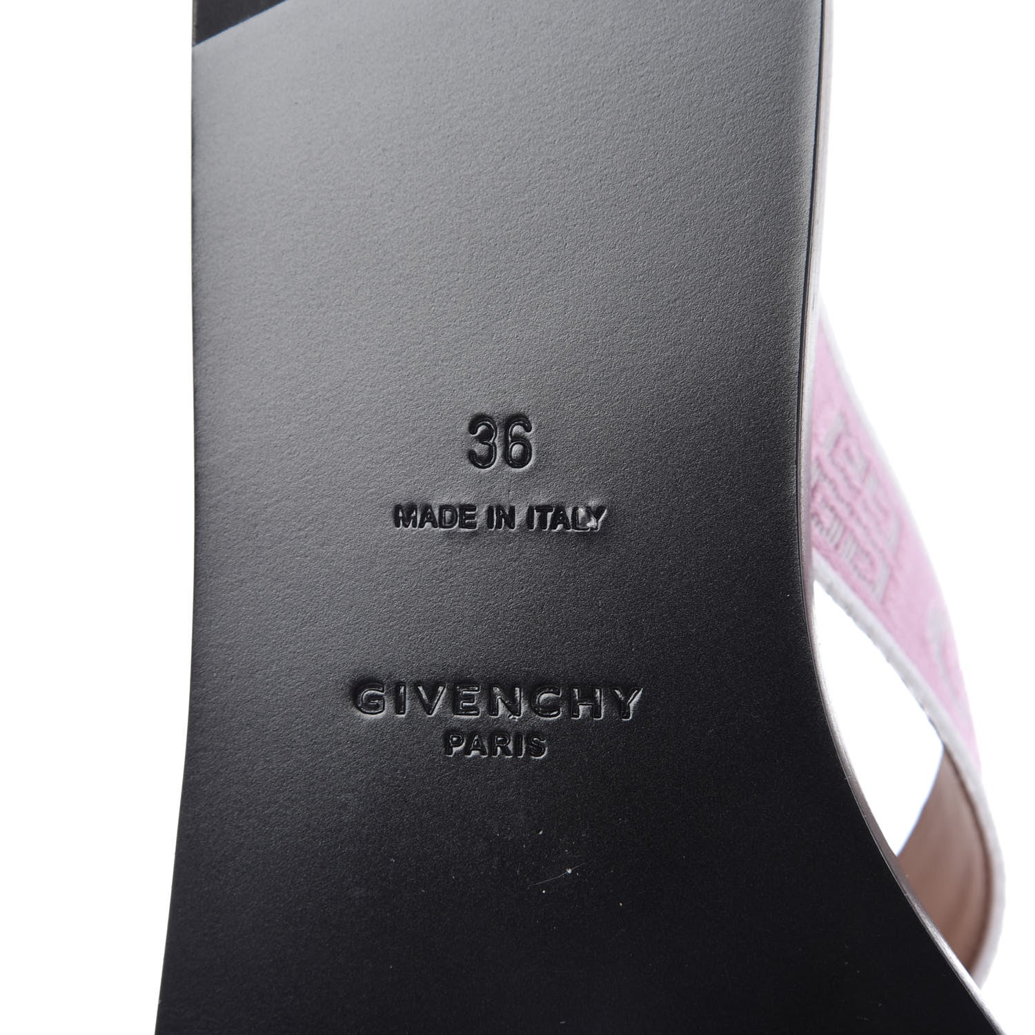 Givenchy Grosgrain Cross Logo Ankle Strap Sandals 36 Pink White 7 of 11