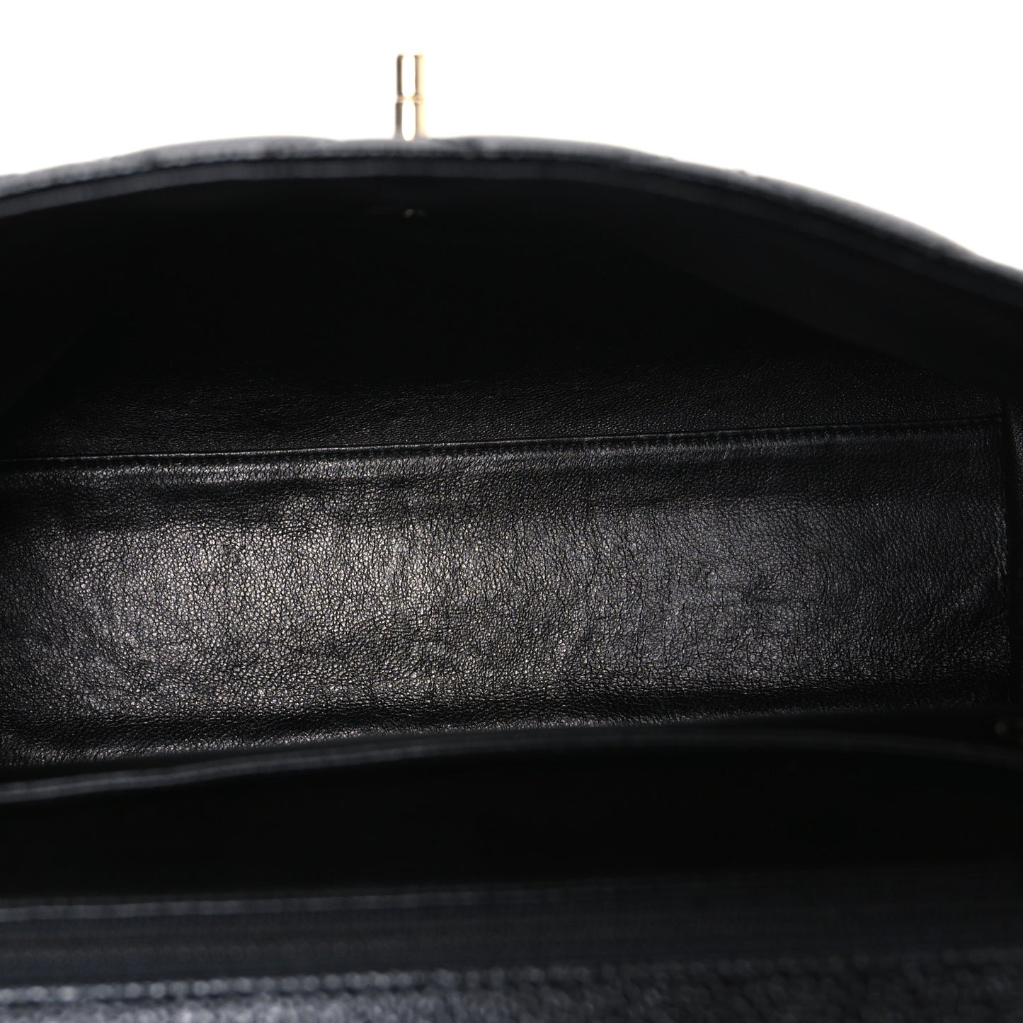 Caviar Quilted Jumbo Kelly Flap Black