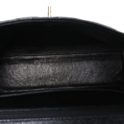 Chanel Caviar Quilted Jumbo Kelly Flap Black 5 of 10