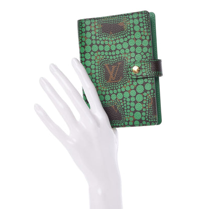 Louis Vuitton Monogram Kusama Town Small Ring Agenda Green 2 of 8