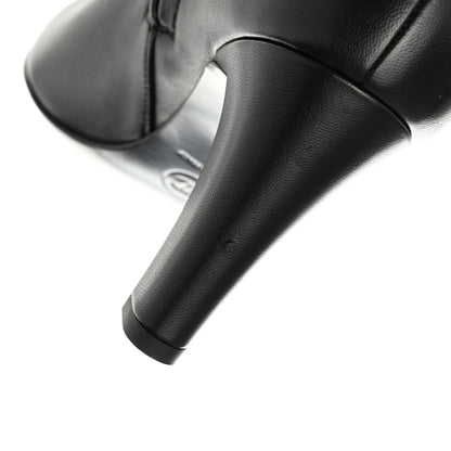 Chanel Lambskin High Boots 37 Black 10 of 11