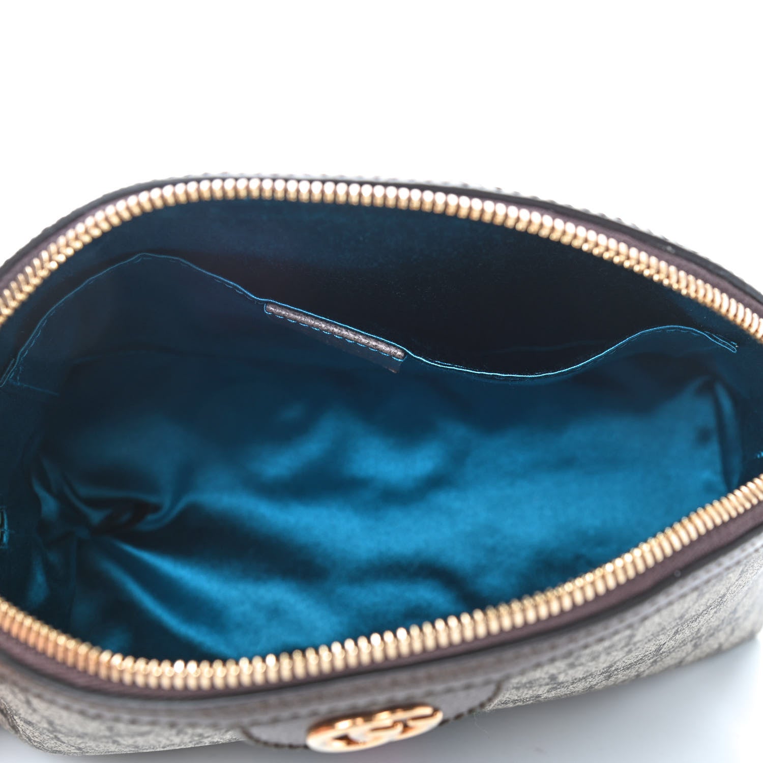 Gucci GG Supreme Monogram Textured Dollar Calfskin Web Small Ophidia Dome Shoulder Bag Beige Ebony New Acero 5 of 9