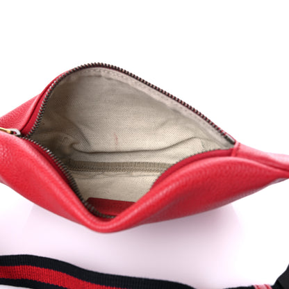 Gucci Grained Calfskin Small Logo Belt Bag Hibiscus Red 4 of 10
