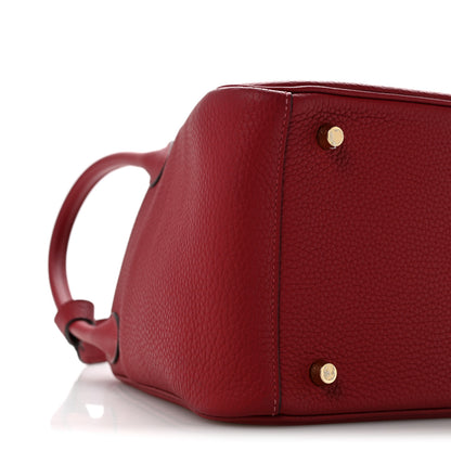 Hermes Taurillon Clemence Lindy 30 Rouge Grenat 9 of 13