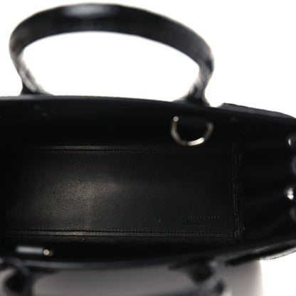 Saint Laurent Calfskin Crocodile Embossed Nano Sac De Jour Black 5 of 9