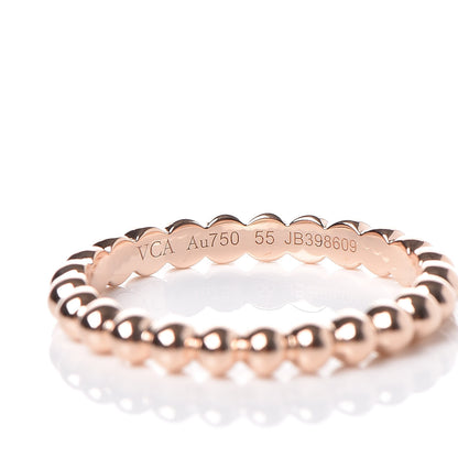 Van Cleef & Arpels 18K Rose Gold Medium Perlee Ring 55 7.25 4 of 5