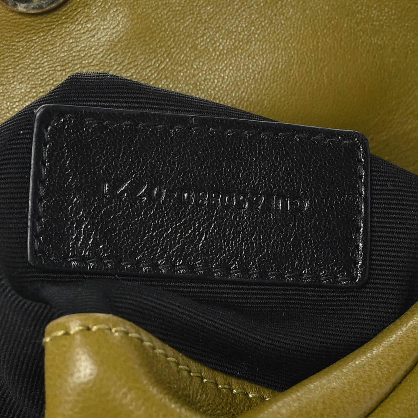 Lambskin Monogram Loulou Puffer Pouch Clutch Olive