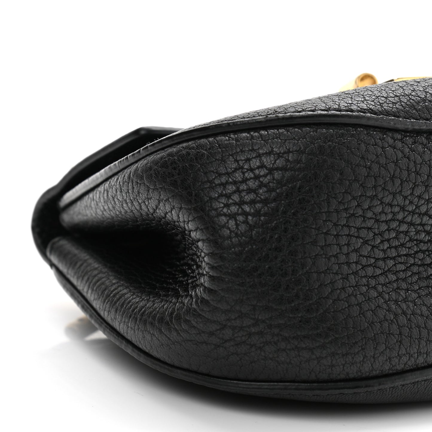 Grained Lambskin Mini Drew Shoulder Bag Black